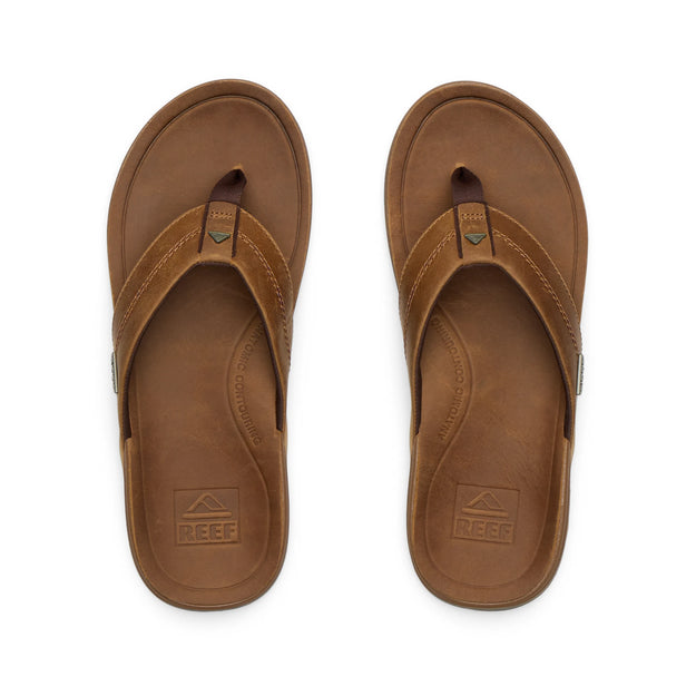 Férfi papucs Leather Offshore, bronz/barna