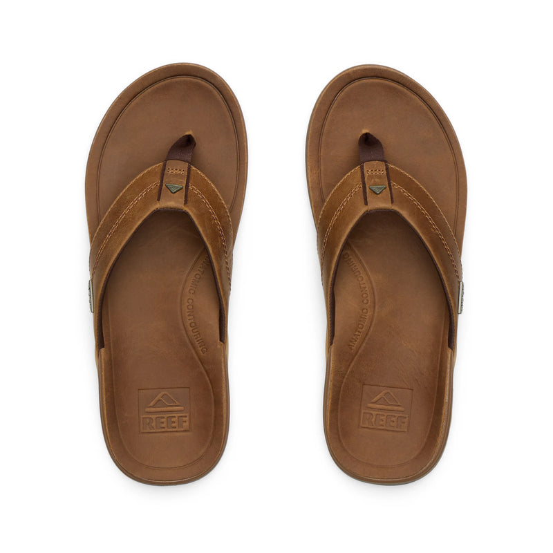 Férfi papucs Leather Offshore, bronz/barna