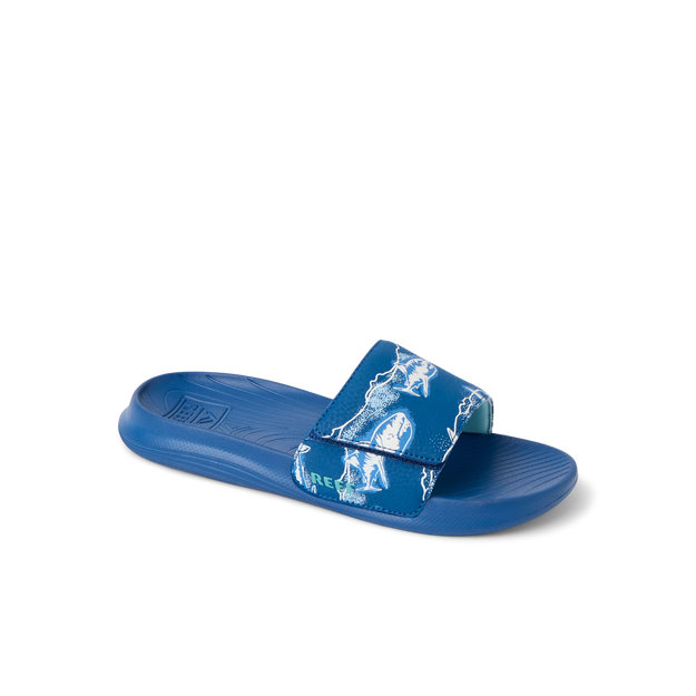 Gyerek fiú papucs Salty Slide, Royal Sharks
