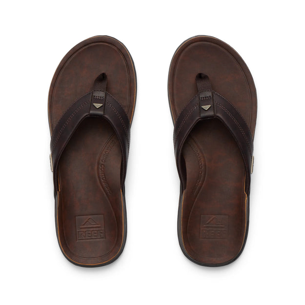Férfi papucs, Leather Offshore, sötétbarna