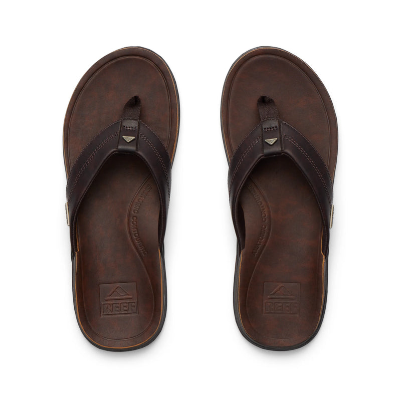 Férfi papucs, Leather Offshore, sötétbarna