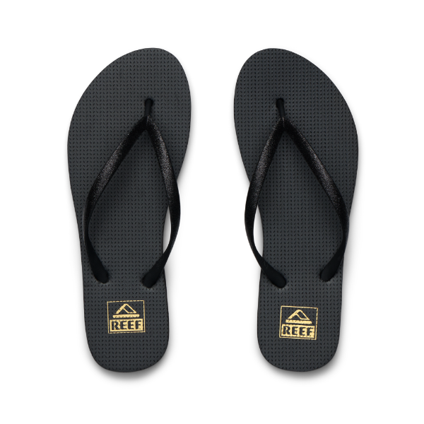 Női papucs REEF Seaside, Black Glitter