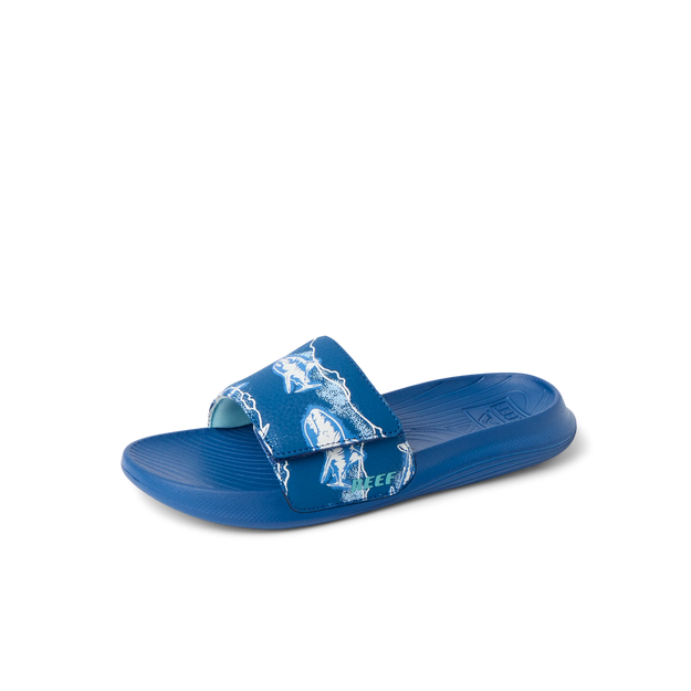 Gyerek fiú papucs Salty Slide, Royal Sharks