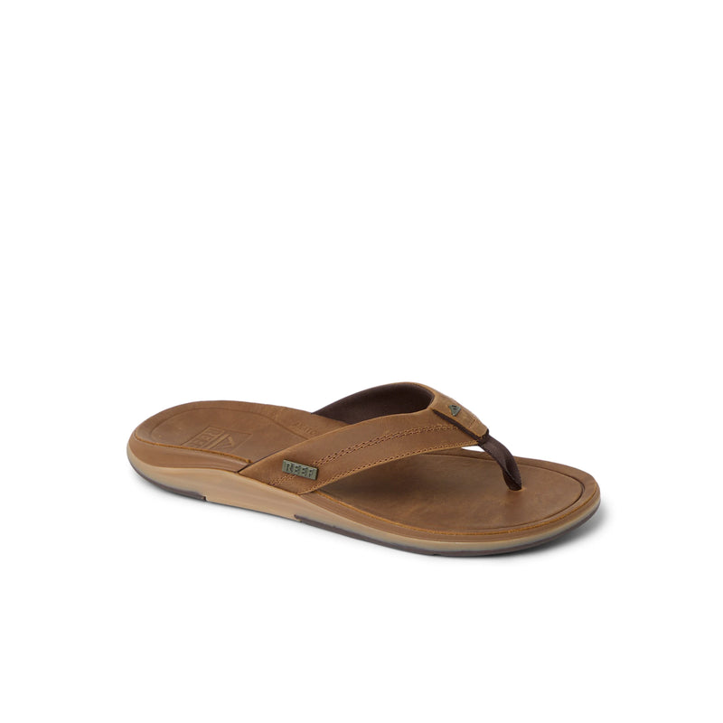 Férfi papucs Leather Offshore, bronz/barna